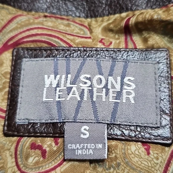 Wilsons Leather Brown Leather Jacket Small - Picture 6 of 9